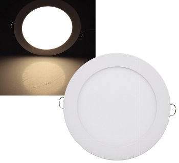LED Licht-Panel "QCP-17R", Ø 17cm, 230V, 12W, 1128 Lumen, 2900K / warmweiß LED Licht-Panel "QCP-17R", Ø 17cm, 230V, 12W, 1128 Lumen, 2900K / warmweiß