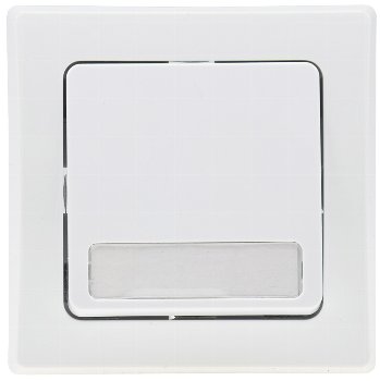 DELPHI Taster mit Namensschild, 0-250V~/ 10A, inkl. Rahmen, UP, weiß DELPHI Taster mit Namensschild, 0-250V~/ 10A, inkl. Rahmen, UP, weiß