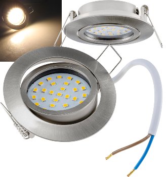 LED-Einbauleuchte "Flat-26" warmweiß, 80x26mm, 3W, 370lm, Edelstahl gebürstet LED-Einbauleuchte "Flat-26" warmweiß, 80x26mm, 3W, 370lm, Edelstahl gebürstet