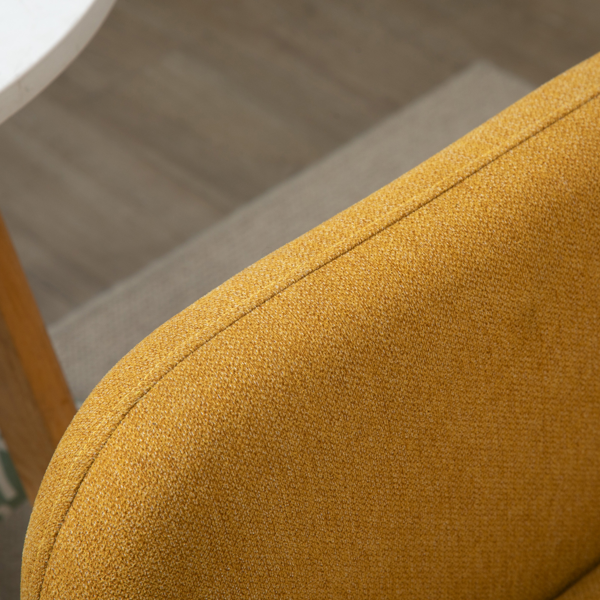 2 Sitzer Sofa, Couch mit 2 Wurfkissen, gepolsterter Doppelsofa, Polstersofa mit Samtopik, Armlehne, Loveseat für Wohnzimmer, Schlafzimmer,  130 x 70 x 80 cm, Gelb
