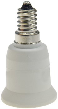 Lampensockel-Adapter, Kunststoff, E14 auf E27