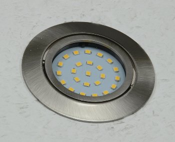 LED-Einbauleuchte "Flat-32dim" warmweiß, 80x32mm, 5W, 590lm, Edelstahl gebürstet