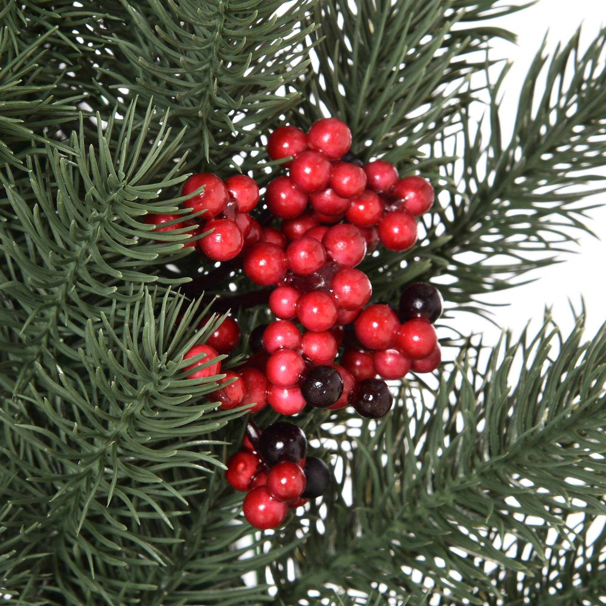 Tannenkranz Türkranz Weihnachtskranz Rückseite mit aufhänge Öse PE Grün Ø60 x 8 cm