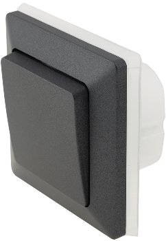 MILOS Wechsel-Schalter IP44, 250V~/ 10A, inkl. Rahmen, UP, anthrazit MILOS Wechsel-Schalter IP44, 250V~/ 10A, inkl. Rahmen, UP, anthrazit