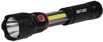 LED-Taschenlampe ARCAS 3W "3-in1", 350lm, Arbeitsleuchte, Pannenwarn