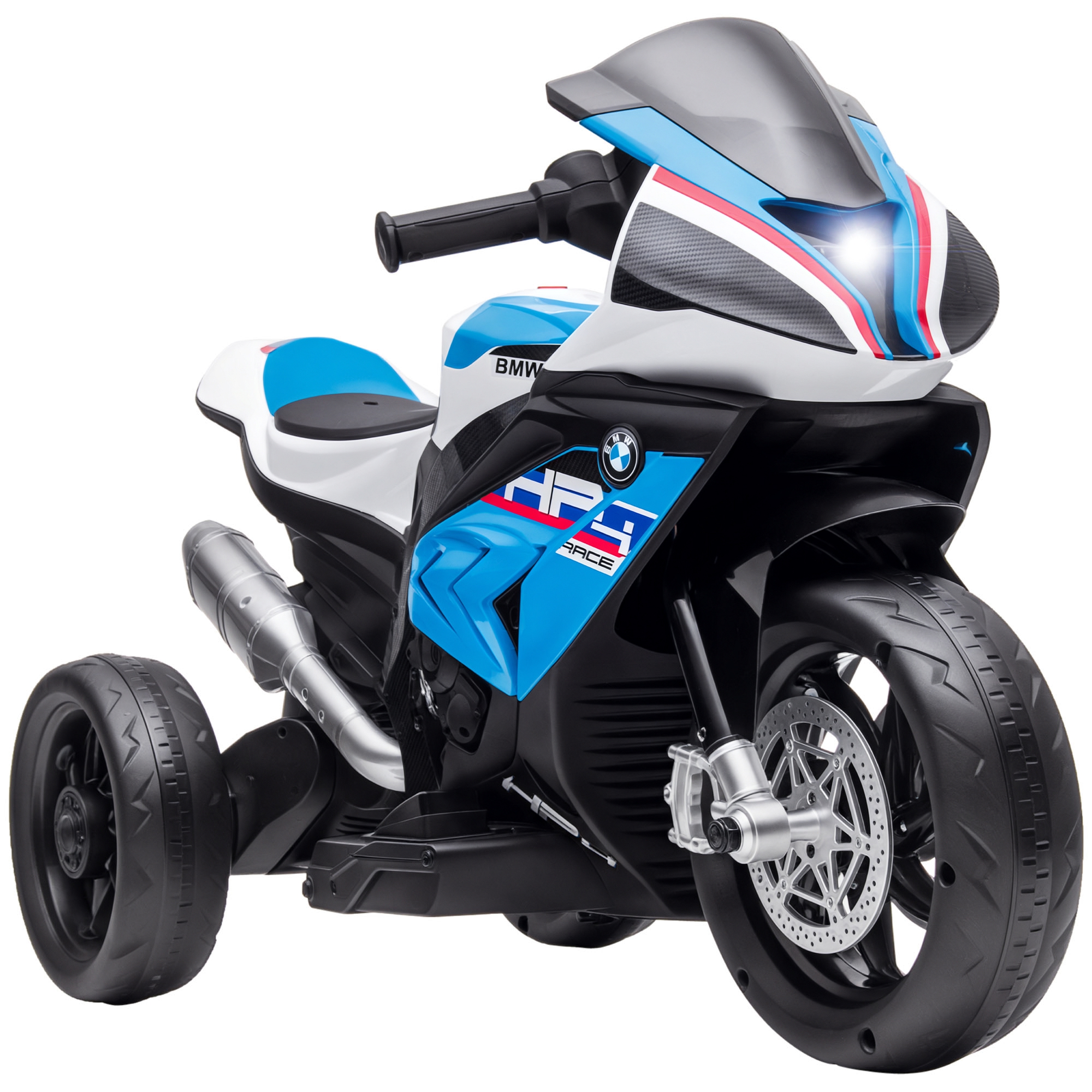 Kindermotorrad, Elektromotorrad, Scheinwerfer, 3 Musikmodi, für Kinder 1,5-5 Jahre, Blau, 82,5 x 42 x 54cm