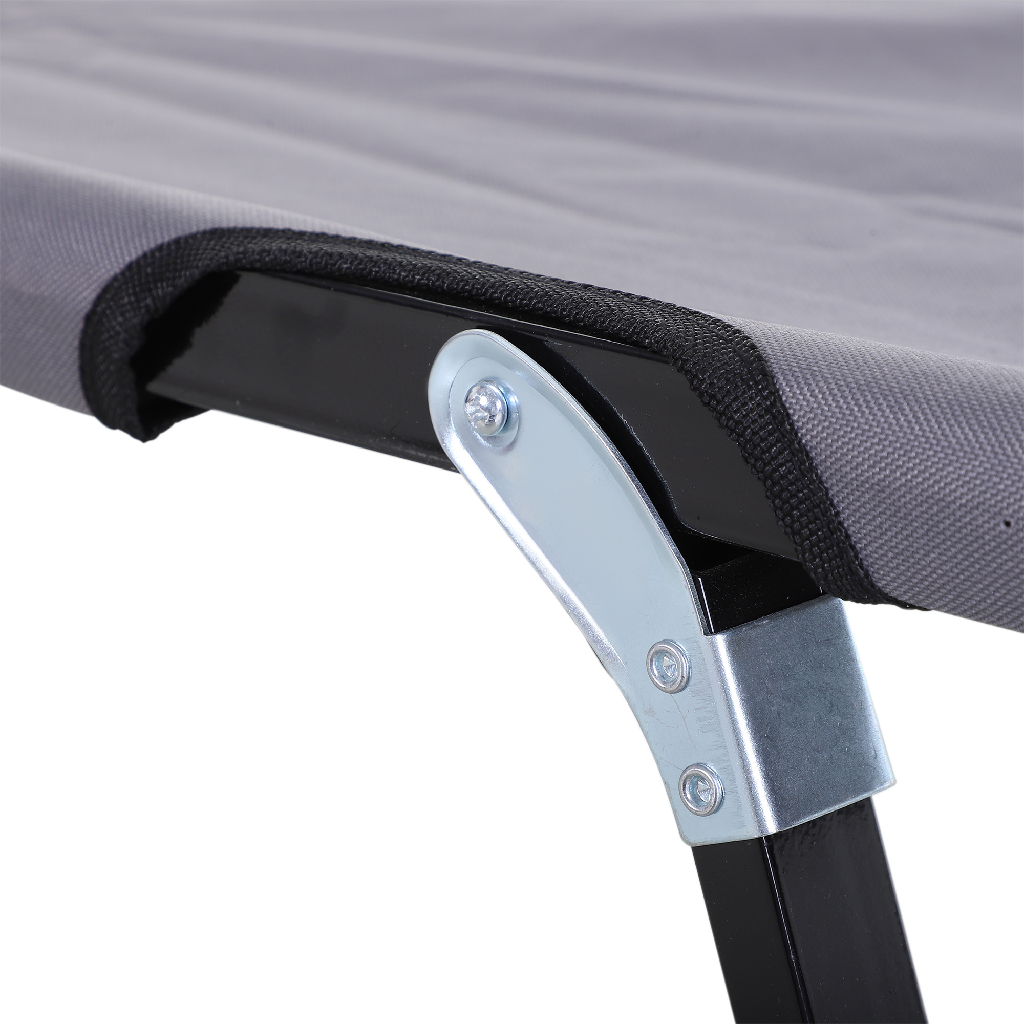 Campingliege, Campingbett für bis zu 2 Personen, 193L x 125B x 40H cm, Grau