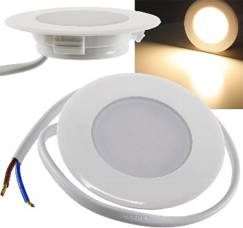 LED-Einbauleuchte "EBL-HV65w", weiß, 230V, 2W, 2900K, 230lm, warmweiß LED-Einbauleuchte "EBL-HV65w", weiß, 230V, 2W, 2900K, 230lm, warmweiß