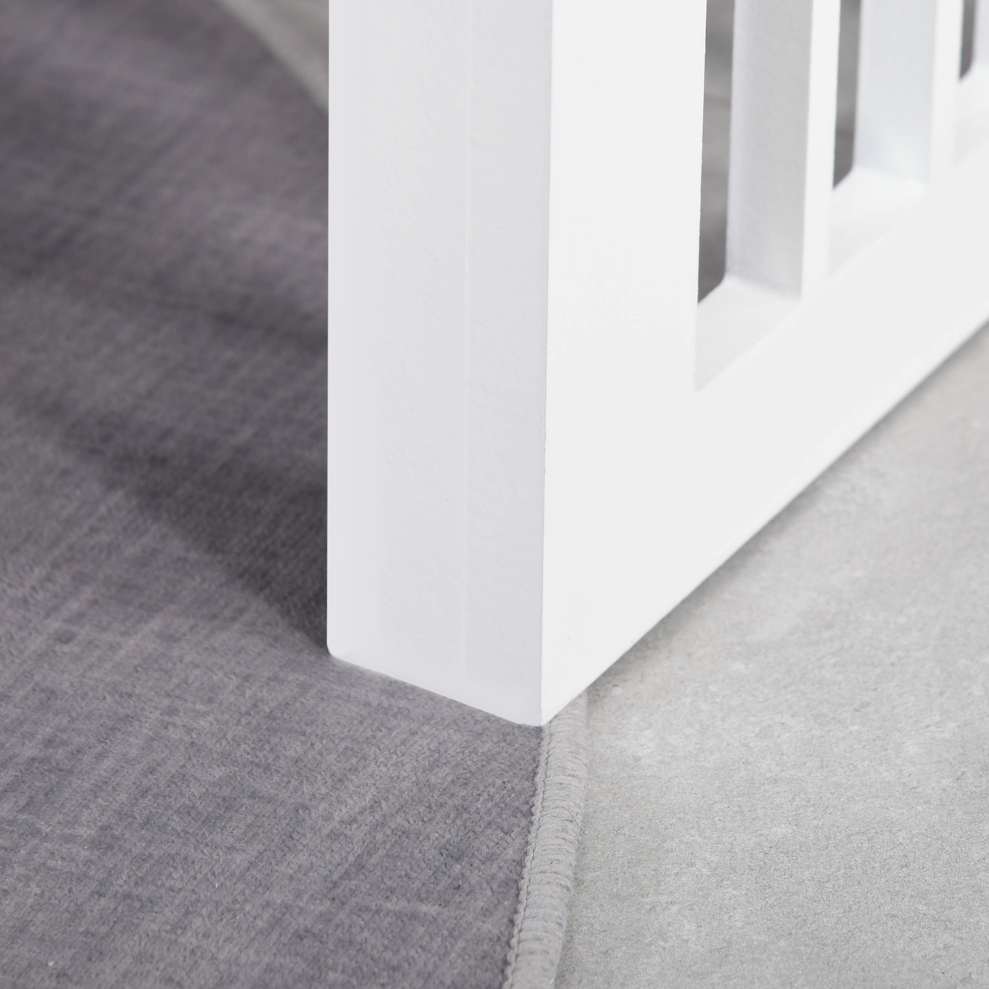 Hunde-Futterstation, rutschfest, 44 x 24 x 15cm, Weiß, 0,9L pro Napf