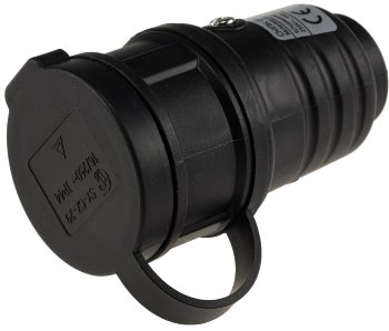 Schutzkontakt-Gummikupplung für Außen, Schutzkappe, 250V/16A, IP44 Schutzkontakt-Gummikupplung für Außen, Schutzkappe, 250V/16A, IP44