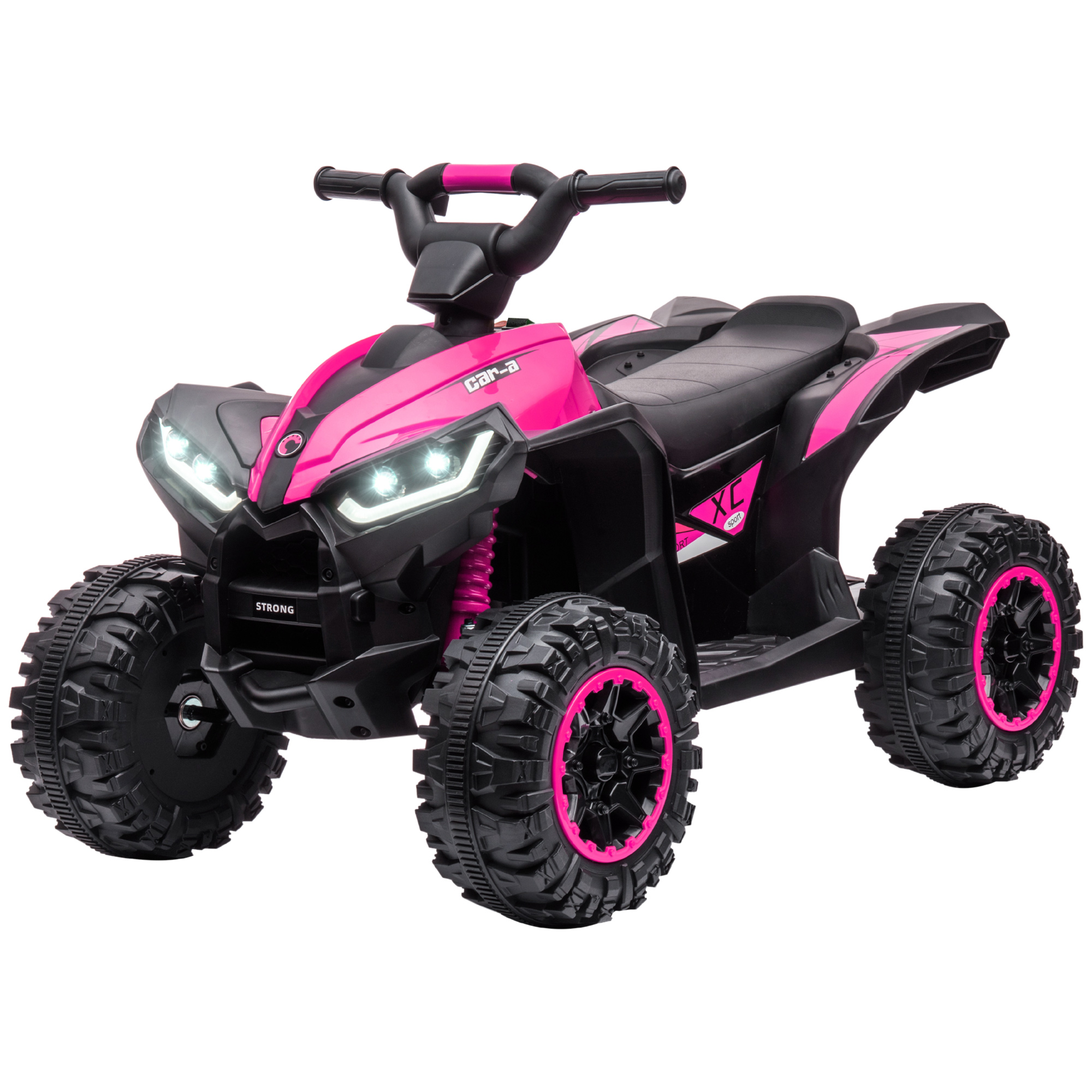 Kinderquad, 3-6 km/h, Licht/Musik, für 3-5 Jahre, bis 25kg, Rosa/Schwarz