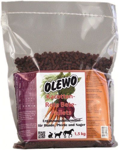 Olewo Karotten-Rote Bete-Pellets - 1,5 kg